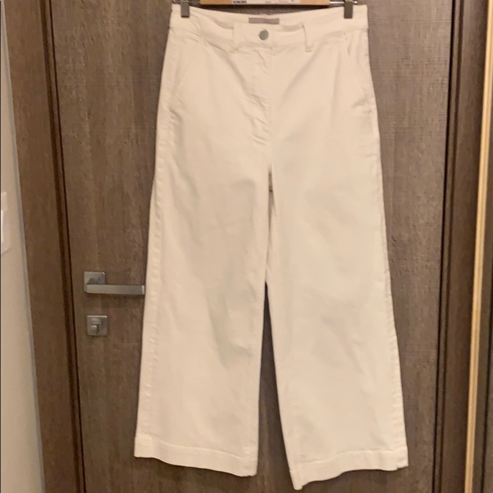 Everlane Wide Leg Crop Pant- Bone